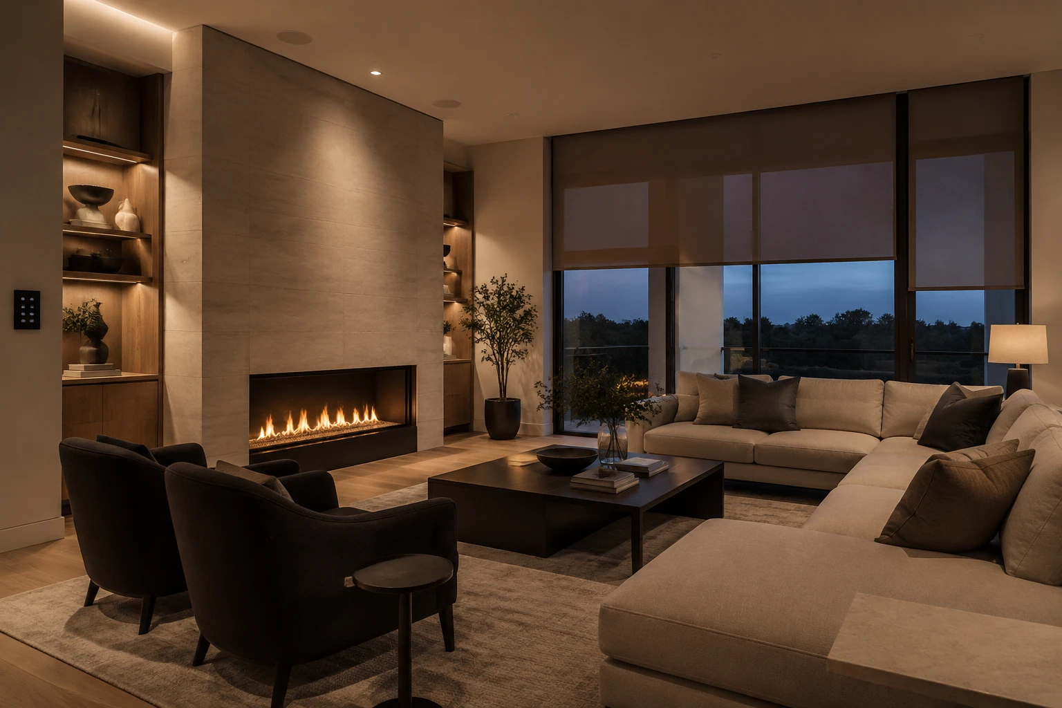 Smart home controls connected around a house